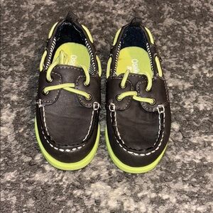 OshKosh B'gosh Kids Boat Shoes - Black and Green